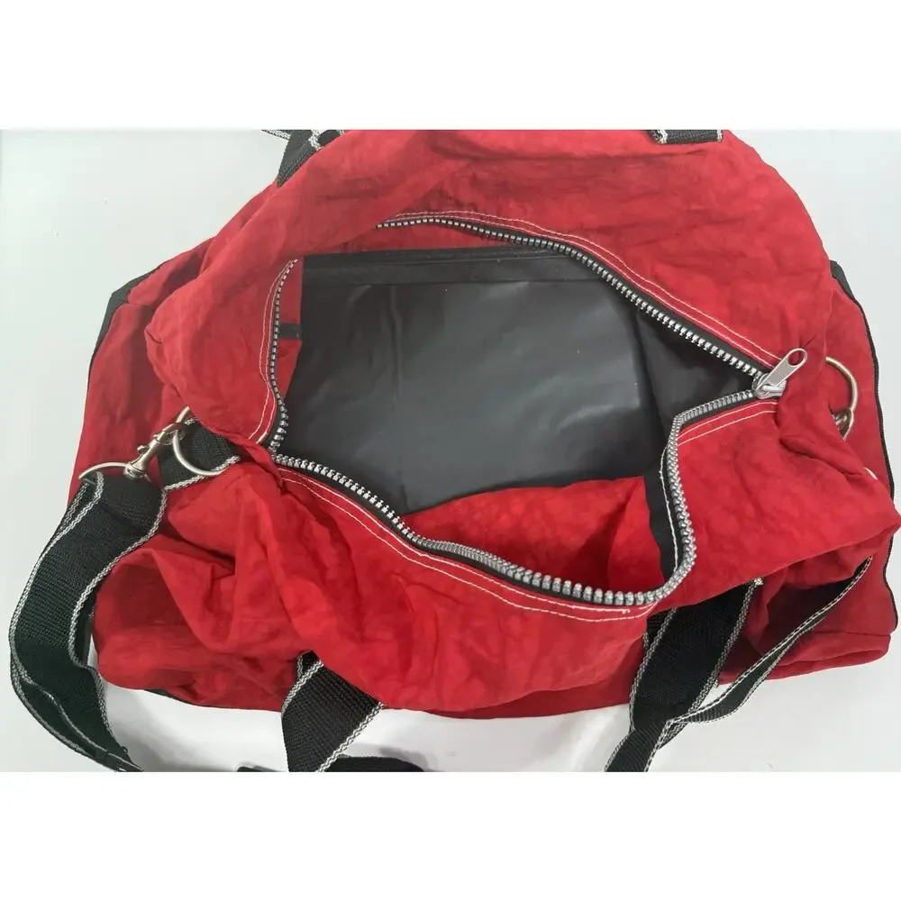 Disney Mickey Mouse Toon Duffle Bag Red Black Gym Weekender Travel  Strap